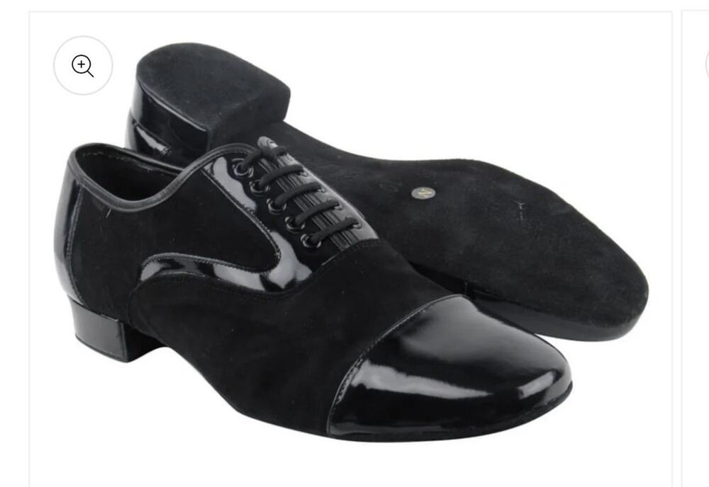 Very Fine Men's Swing Shoes Black Patent Leather 1" heel 916102 Size 9 New BOX